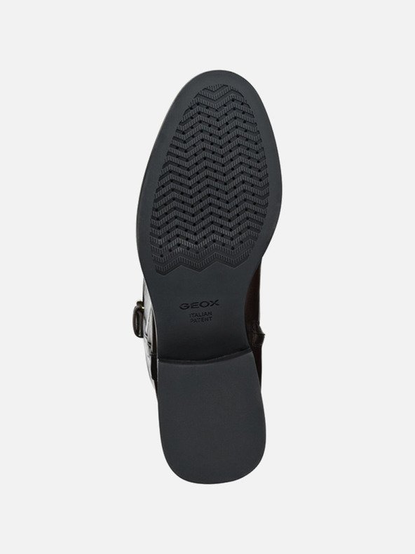 Geox Tmavě hnědá dámské kozačky Geox Tormalina