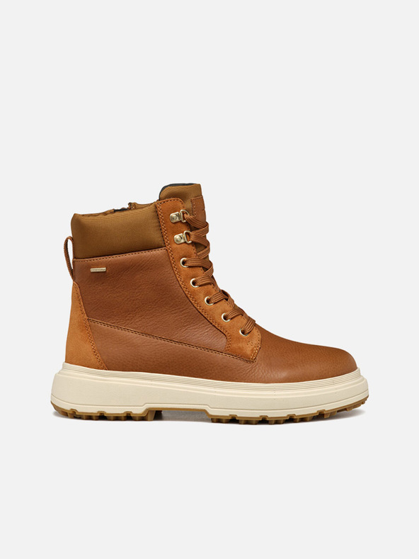 Geox Hnědá dámská kotníková obuv Geox Lamide+Grip ABX