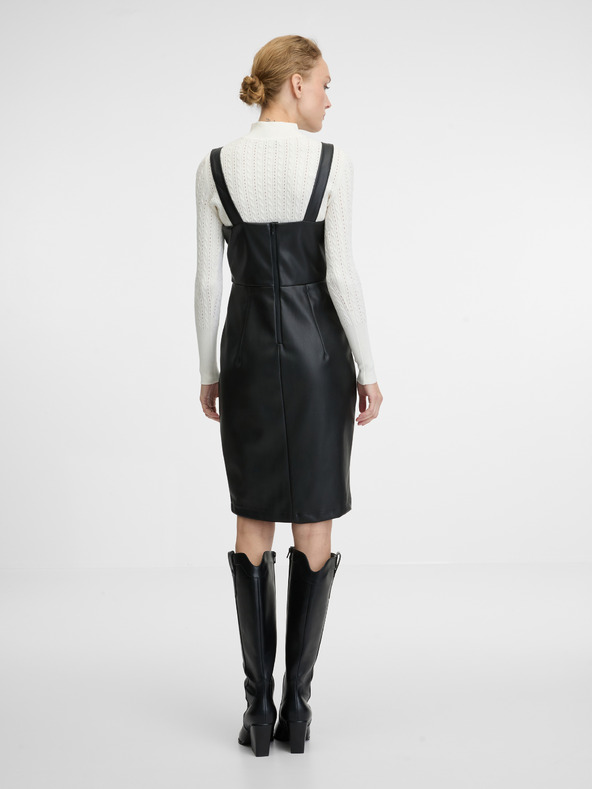 Orsay Černé dámské pouzdrové šaty ke kolenům ORSAY