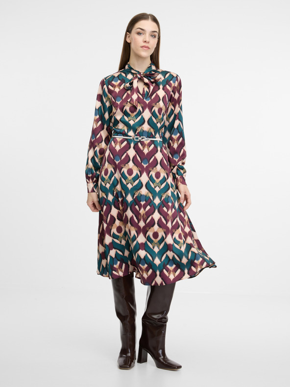 Orsay Hnědé dámské midi šaty ORSAY