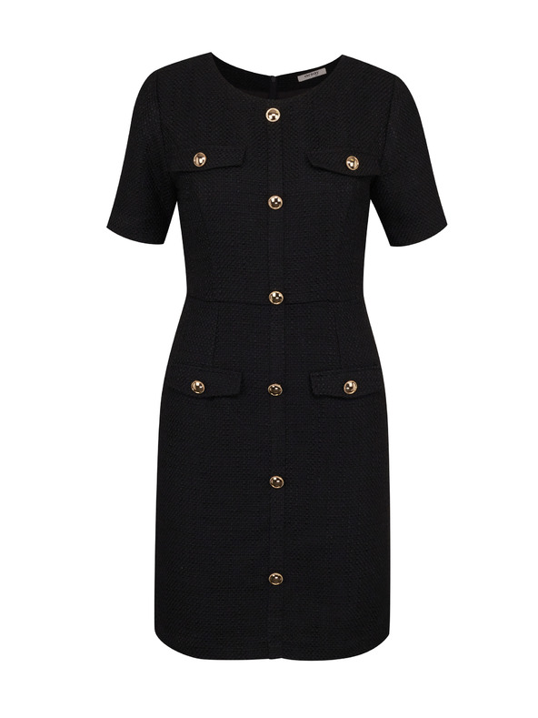 Orsay Černé dámské pouzdrové šaty ke kolenům ORSAY