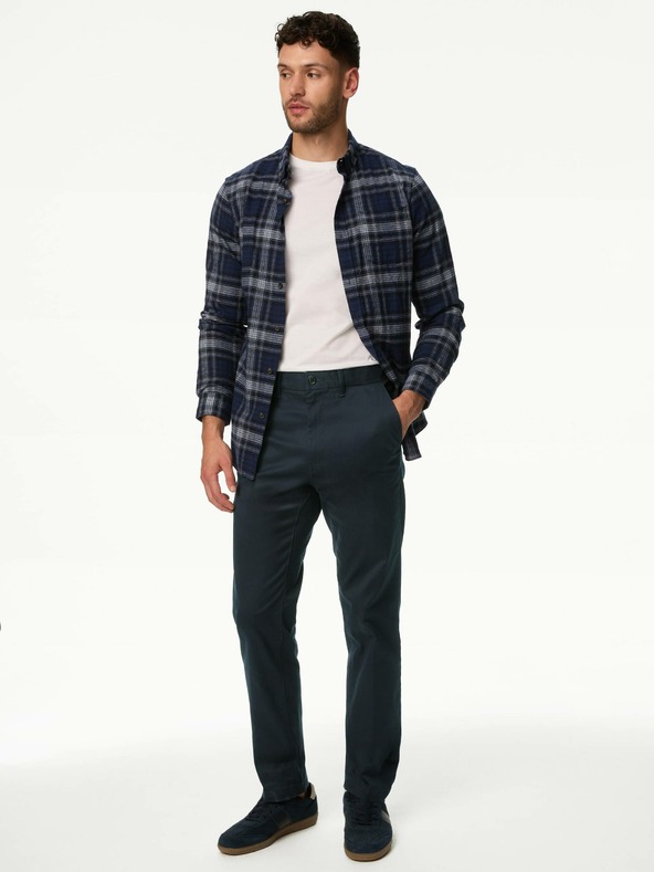 Marks & Spencer Keprové chino kalhoty Heritage normálního střihu Marks & Spencer námořnická modrá