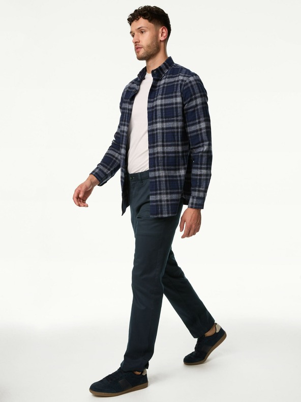 Marks & Spencer Keprové chino kalhoty Heritage normálního střihu Marks & Spencer námořnická modrá