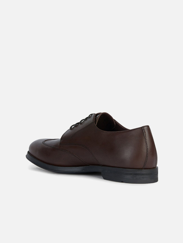Geox Tmavě hnědá pánská společenská obuv Geox Decio