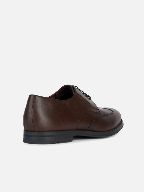 Geox Tmavě hnědá pánská společenská obuv Geox Decio