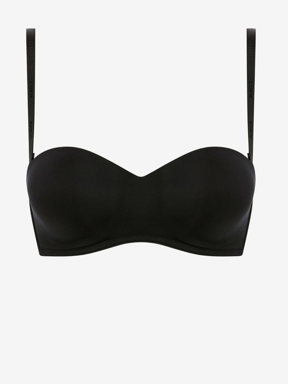 DIM Černá dámská podprsenka bez kostic Dim WIREFREE STRAPLESS BRA