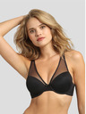 DIM Černá dámská vyztužená podprsenka s kosticemi Dim GENEROUS INVISIBLE UNDERWIRE PADDED BRA