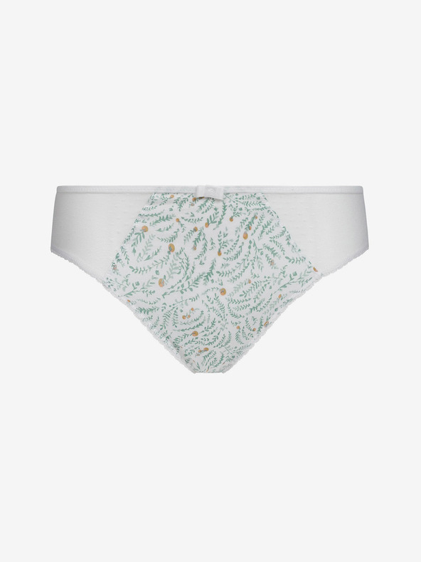 DIM Modro-bílé dámské vzorované kalhotky Dim GENEROUS COTTON BIO SLIP