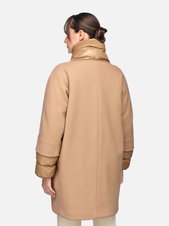 Geox Hnědý dámský kabát Geox Diamanta