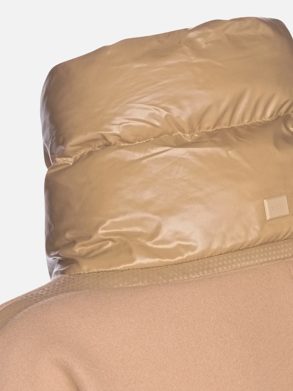 Geox Hnědý dámský kabát Geox Diamanta