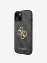 Guess Guess PU 4G Metal Logo Zadní Kryt pro iPhone 15 Grey