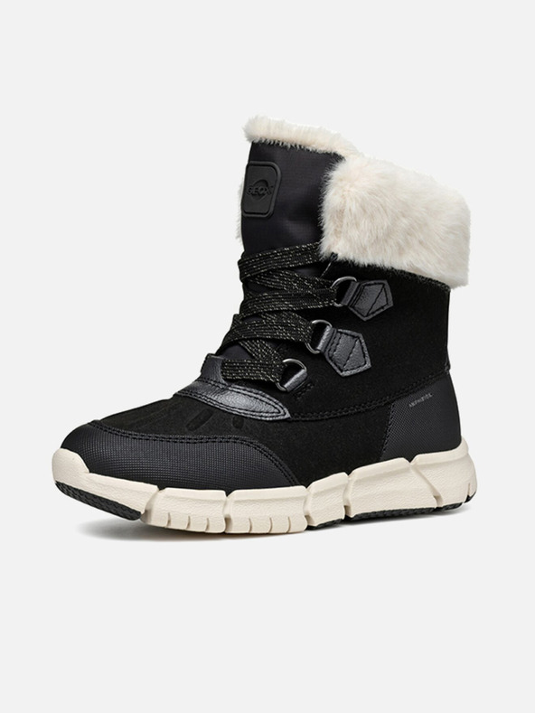 Geox Černá dívčí kotníková obuv Geox Flexiper B AB