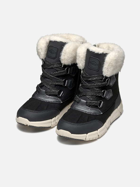 Geox Černá dívčí kotníková obuv Geox Flexiper B AB