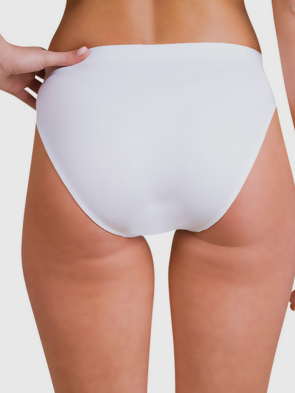 Bellinda Bílé dámské bezešvé kalhotky BELLINDA Seamless Microfibre Minislip