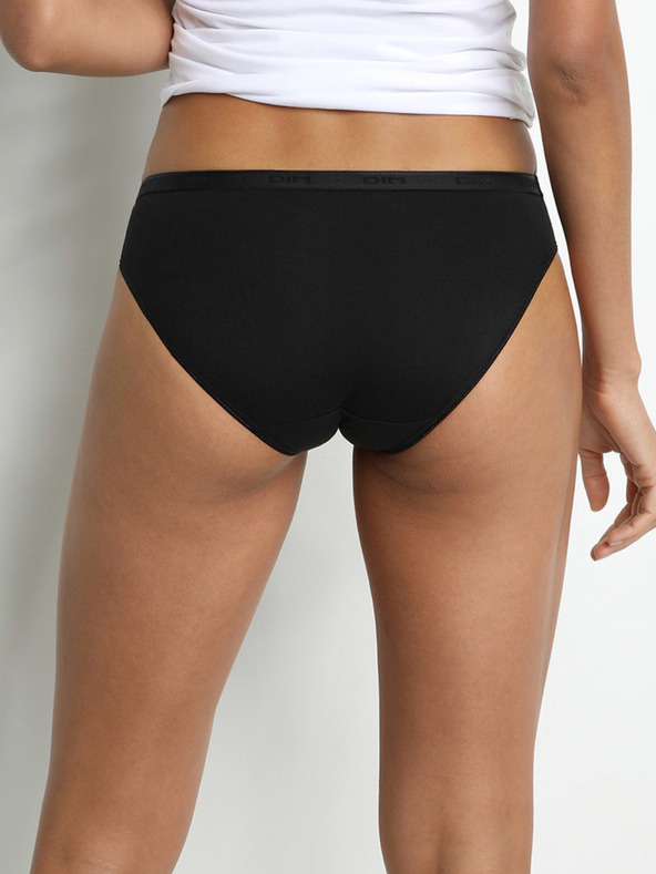 DIM Sada dvou dámských kalhotek v bílé a černé barvě Dim