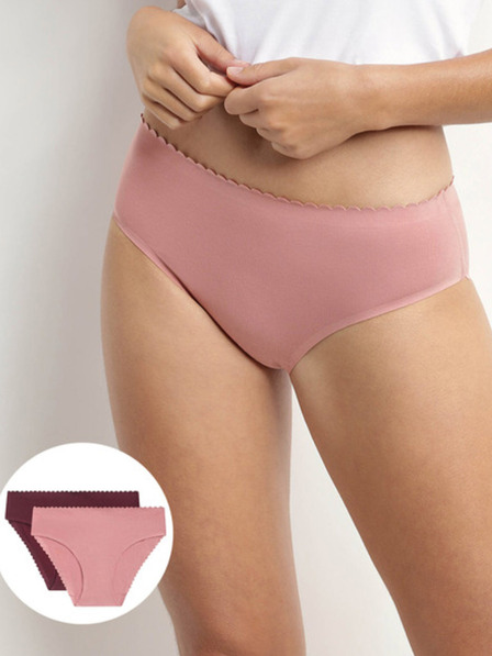 DIM Sada dvou dámských kalhotek Dim Body Touch Midi Brief
