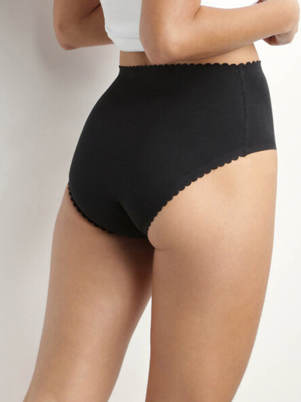 DIM Sada dvou dámských kalhotek v černé a béžové barvě DIM Body touch highwaist brief