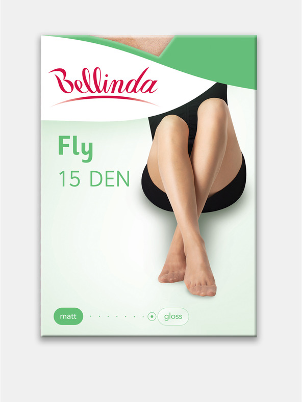Bellinda Černé dámské lesklé punčochové kalhoty Bellinda FLY PANTYHOSE 15 DEN