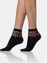Bellinda Černé dámské ponožky s ozdobným detailem Bellinda TRENDY COTTON SOCKS