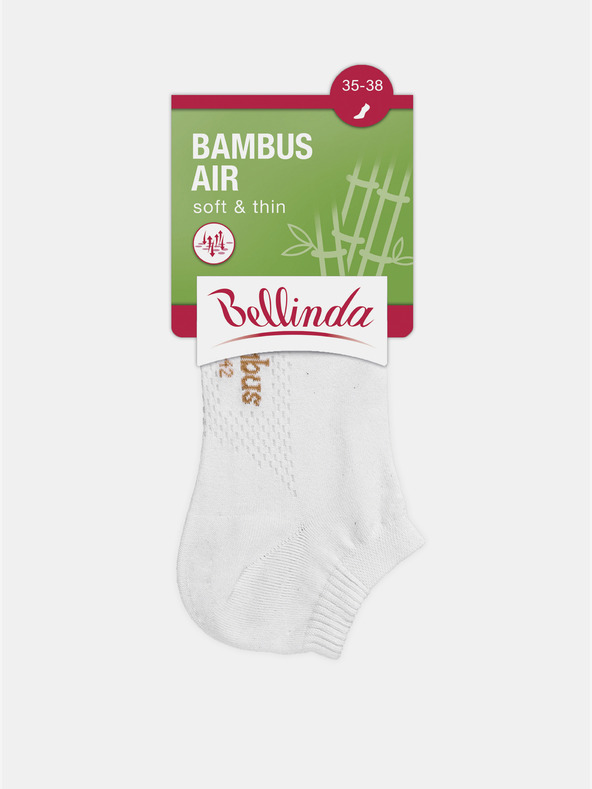 Bellinda Bílé dámské kotníkové ponožky Bellinda BAMBUS AIR LADIES IN-SHOE SOCKS