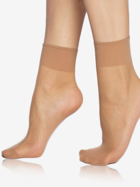 Bellinda Sada dvou párů silonkových matných ponožek v tělové barvě Bellinda DIE PASST SOCKS