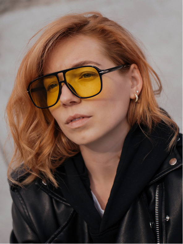 VEYREY Černé sluneční brýle VeyRey Ghost