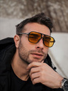 VEYREY VeryRey Sluneční brýle pilotky Ghost oranžové
