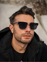VEYREY Černé sluneční polarizační brýle VeyRey Beckham Stitch