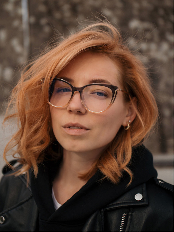 VEYREY Černo-zlaté dámské brýle blokující modré světlo VeyRey Buster