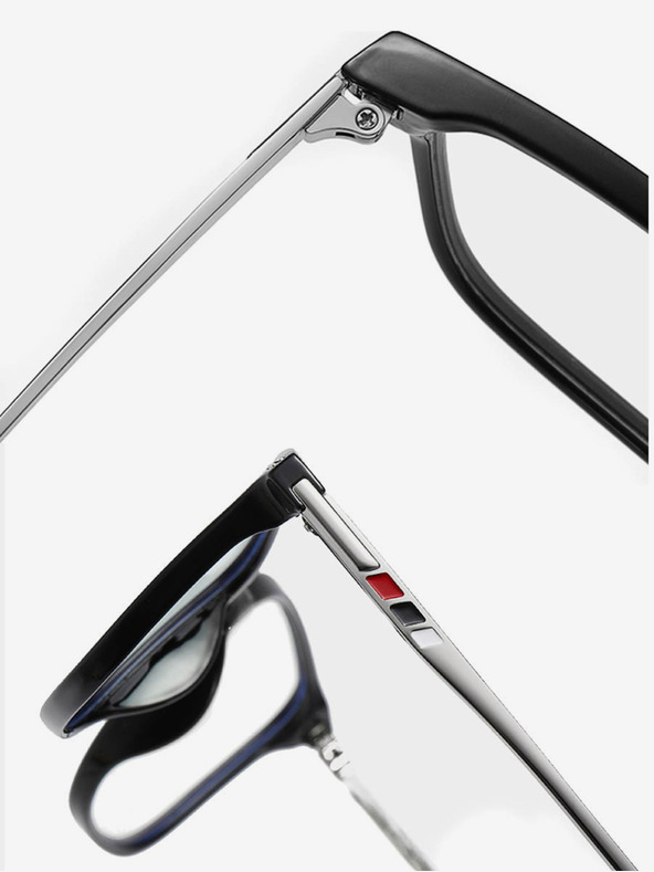 VEYREY VeyRey Pánské brýle blokující modré světlo Candlebees Oválné Černá Univerzální