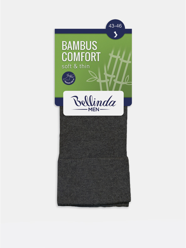 Bellinda Tmavě hnědé pánské ponožky Bellinda BAMBUS COMFORT SOCKS
