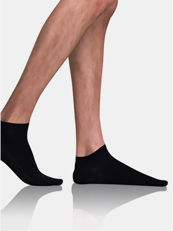 Bellinda Černé pánské ponožky Bellinda BAMBUS AIR IN-SHOE SOCKS