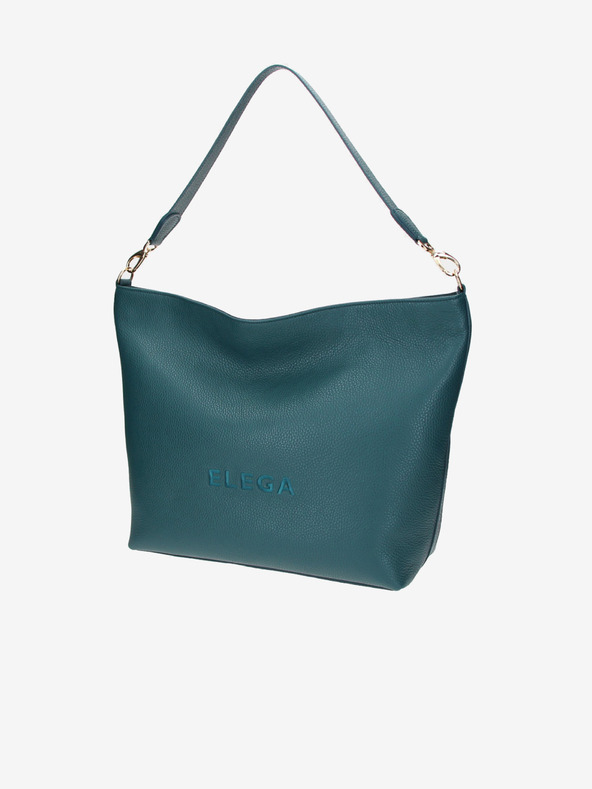 Elega Petrolejová dámská kožená kabelka ELEGA Fancy