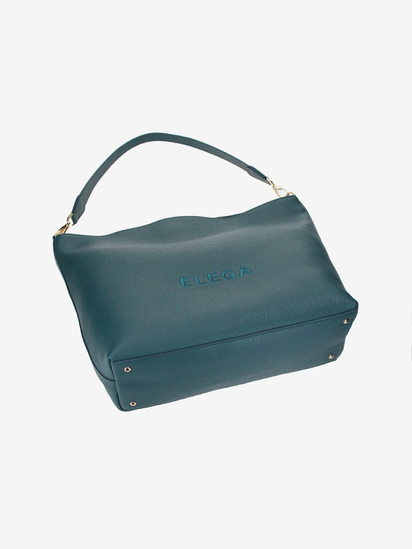 Elega Petrolejová dámská kožená kabelka ELEGA Fancy