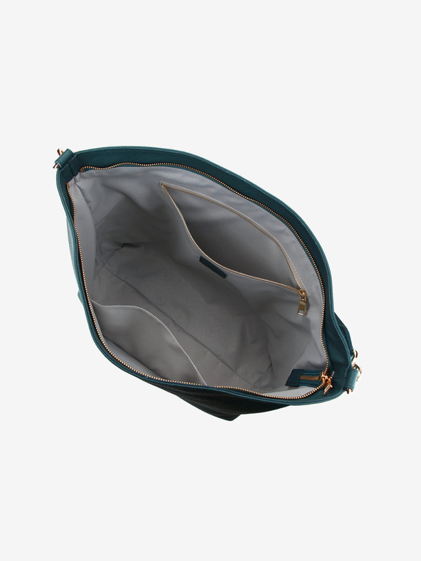 Elega Petrolejová dámská kožená kabelka ELEGA Fancy