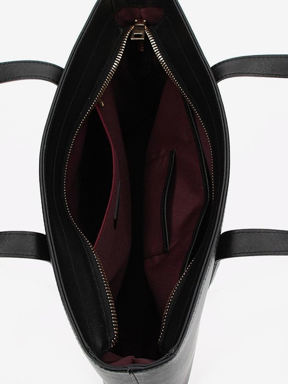 Elega Černá dámská kožená kabelka ELEGA Simone zlato