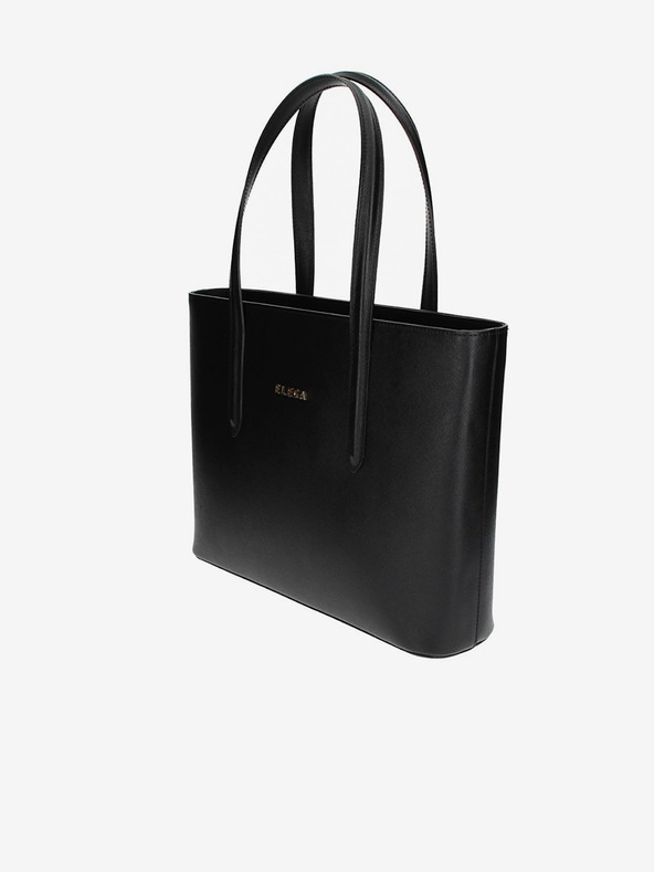 Elega Černá dámská kožená kabelka ELEGA Simone zlato