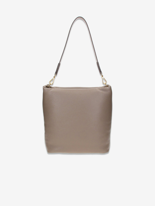 Elega Béžová dámská kožená kabelka Elega Fluffy