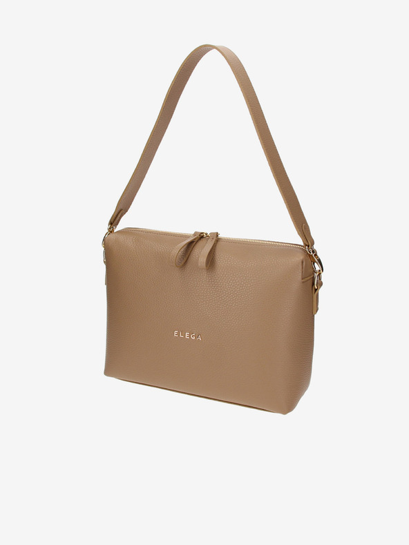 Elega Světle hnědá dámská kožená kabelka ELEGA Hills