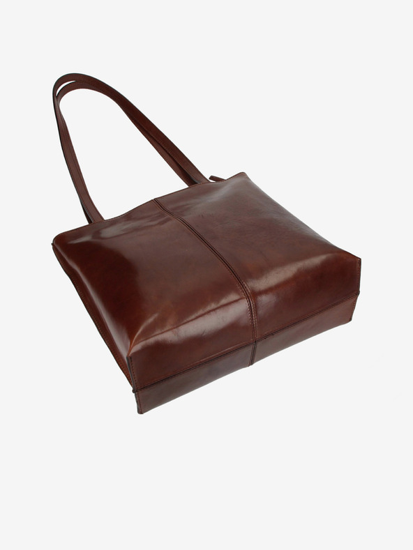 Elega Hnědá dámská kožená kabelka ELEGA Mel