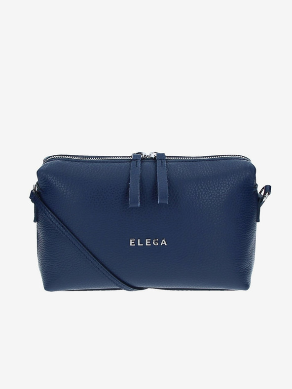 Elega Tmavě modrá dámská kožená crossbody kabelka ELEGA Hill