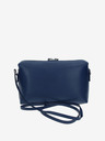 Elega Tmavě modrá dámská kožená crossbody kabelka ELEGA Hill