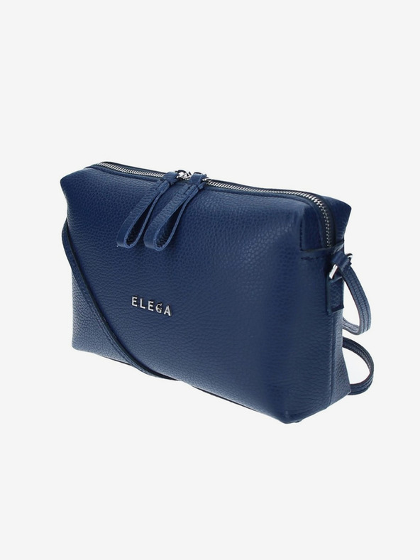 Elega Tmavě modrá dámská kožená crossbody kabelka ELEGA Hill