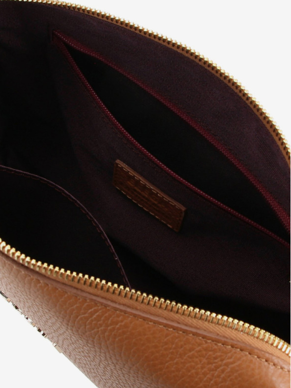 Elega Hnědá dámská kožená crossbody kabelka ELEGA Hill