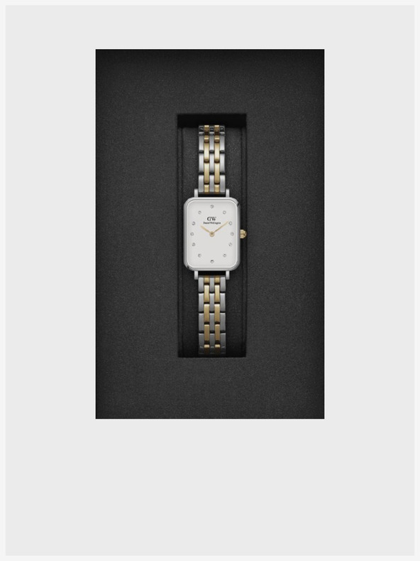 Daniel Wellington Dámské hodinky ve zlato-stříbrné barvě Daniel Wellington Quadro Lumine