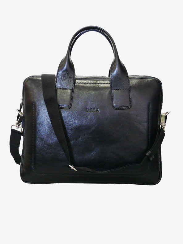 Elega Černá pánská kožená taška na notebook ELEGA Brody