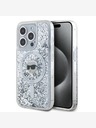 Karl Lagerfeld Karl Lagerfeld Liquid Glitter Karl Head MagSafe Zadní Kryt pro iPhone 15 Pro Transparent