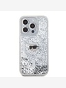 Karl Lagerfeld Karl Lagerfeld Liquid Glitter Karl Head MagSafe Zadní Kryt pro iPhone 15 Pro Transparent