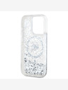 Karl Lagerfeld Karl Lagerfeld Liquid Glitter Karl Head MagSafe Zadní Kryt pro iPhone 15 Pro Transparent