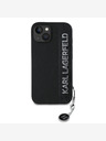 Karl Lagerfeld Karl Lagerfeld PU Saffiano Rhinestone Charm Zadní Kryt pro iPhone 15 Black